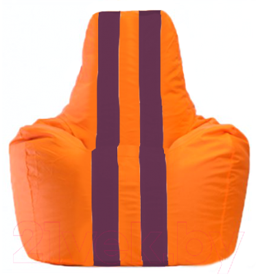 Бескаркасное кресло Flagman Спортинг С1.1-222 (оранжевый/бордовые полоски)