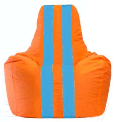 Бескаркасное кресло Flagman Спортинг С1.1-220 (оранжевый/голубые полоски)