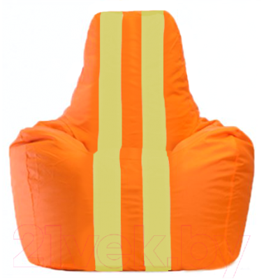 Бескаркасное кресло Flagman Спортинг С1.1-219 (оранжевый/желтые полоски)
