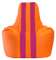 Бескаркасное кресло Flagman Спортинг С1.1-221 (оранжевый/лиловые полоски) - 