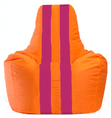 Бескаркасное кресло Flagman Спортинг С1.1-221 (оранжевый/лиловые полоски)