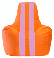 Бескаркасное кресло Flagman Спортинг С1.1-601 (оранжевый/розовые полоски) - 