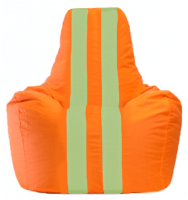 Бескаркасное кресло Flagman Спортинг С1.1-215 (оранжевый/салатовые полоски) - 