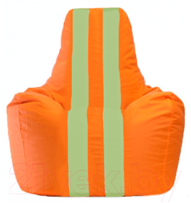 Бескаркасное кресло Flagman Спортинг С1.1-215 (оранжевый/салатовые полоски)