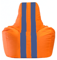 Бескаркасное кресло Flagman Спортинг С1.1-213 (оранжевый/синие полоски) - 