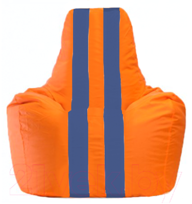 Бескаркасное кресло Flagman Спортинг С1.1-213 (оранжевый/синие полоски)