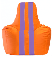 Бескаркасное кресло Flagman Спортинг С1.1-206 (оранжевый/сиреневые полоски) - 