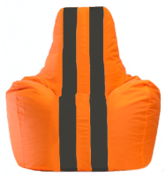 Бескаркасное кресло Flagman Спортинг С1.1-600 (оранжевый/черные полоски) - 