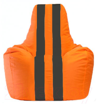 Бескаркасное кресло Flagman Спортинг С1.1-600 (оранжевый/черные полоски)
