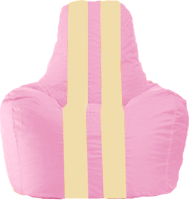Бескаркасное кресло Flagman Спортинг С1.1-196 (розовый/светло-бежевые полоски) - 