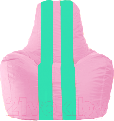 Бескаркасное кресло Flagman Спортинг С1.1-204 (розовый/бирюзовые полоски)