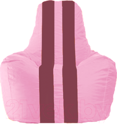 Бескаркасное кресло Flagman Спортинг С1.1-203 (розовый/бордовые полоски)