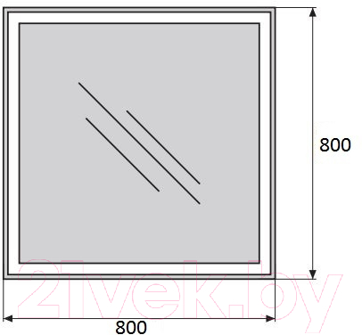 Зеркало BelBagno SPC-GRT-800-800-LED-BTN