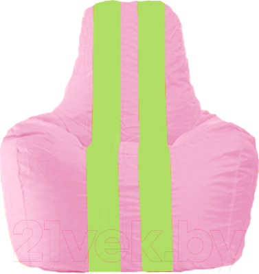 Бескаркасное кресло Flagman Спортинг С1.1-197 (розовый/салатовые полоски)