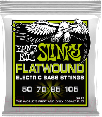Изображение товара Струны для бас-гитары Ernie Ball 2812 Regular Slinky Flatwound Cobalt 50-105