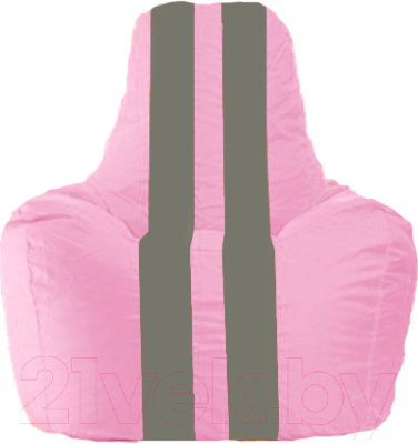 Бескаркасное кресло Flagman Спортинг С1.1-187 (розовый/темно-серые полоски)