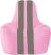 Бескаркасное кресло Flagman Спортинг С1.1-187 (розовый/темно-серые полоски) - 