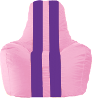 Бескаркасное кресло Flagman Спортинг С1.1-191 (розовый/фиолетовые полоски) - 