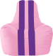 Бескаркасное кресло Flagman Спортинг С1.1-191 (розовый/фиолетовые полоски) - 
