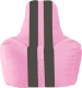 Бескаркасное кресло Flagman Спортинг С1.1-188 (розовый/черные полоски) - 