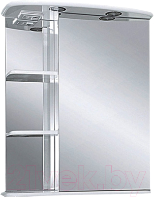 Шкаф с зеркалом для ванной Misty Магнолия 60 / Э-Маг04060-01СвП