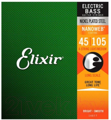 Струны для бас-гитары Elixir Strings 14087 45-105 4-Strings