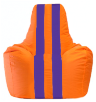 Бескаркасное кресло Flagman Спортинг С1.1-208 (оранжевый/фиолетовые полоски) - 