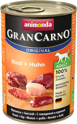 Влажный корм для собак Animonda GranCarno Original Adult с говядиной и курицей (400г)
