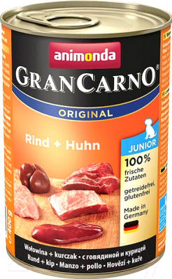 Влажный корм для собак Animonda GranCarno Original Junior с говядиной и курицей (400г)