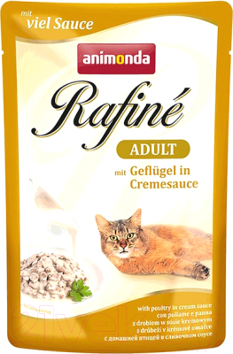 Влажный корм для кошек Animonda Rafine Adult птица в сливочном соусе (100г)
