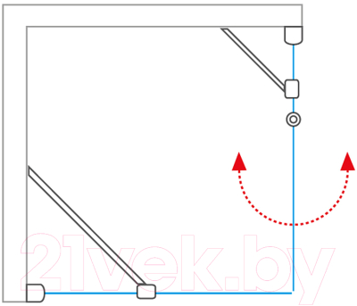 Душевой уголок Roltechnik Lega Lift Line LZDO1/100+LZB/100 (хром/прозрачный)