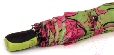 Зонт складной Ame Yoke ОК581 (розовый цветок/салатовый)