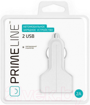 Зарядное устройство автомобильное Prime Line 2212 (белый)
