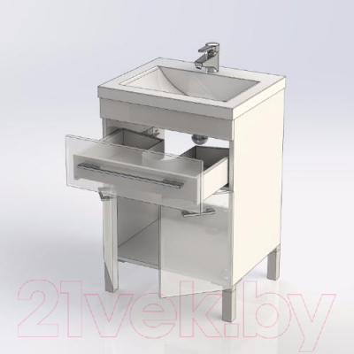 Изображение товара Тумба под умывальник Aquanet Верона 58 / 182507 (с ящиком)