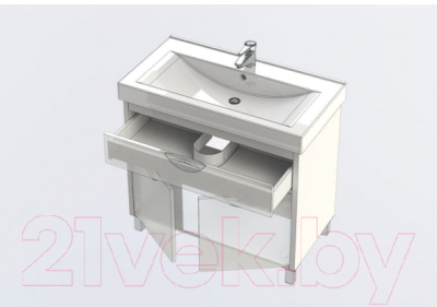 Тумба под умывальник Aquanet Гретта 90 У / 177069 (с ящиком)