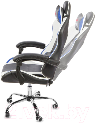 Кресло геймерское Calviano Ultimato (черный/белый/голубой)