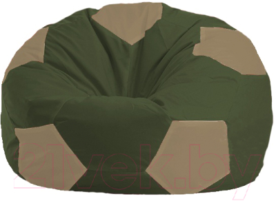 Бескаркасное кресло Flagman Мяч Стандарт М1.1-52 (темно-оливковый/бежевый)