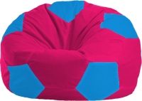 Бескаркасное кресло Flagman Мяч Стандарт М1.1-385 (малиновый/голубой) - 