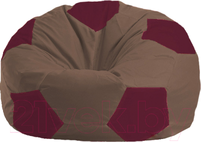 Бескаркасное кресло Flagman Мяч Стандарт М1.1-318 (коричневый/бордовый)