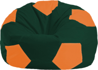 Бескаркасное кресло Flagman Мяч Стандарт М1.1-64 (темно-зеленый/оранжевый) - 