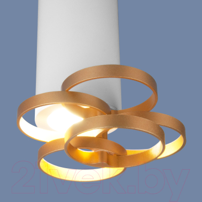 Точечный светильник Elektrostandard DLN102 GU10 (белый/золотистый)
