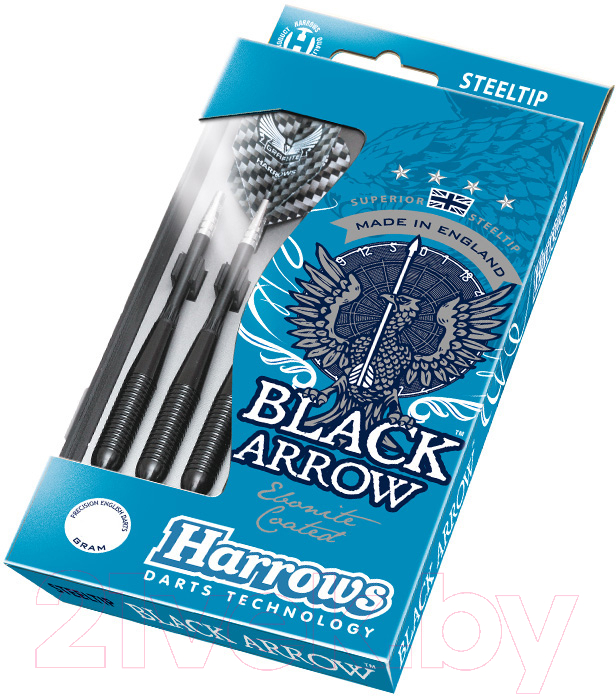 Набор дротиков для дартса Harrows Steeltip Black Arrows / 842HRED10621