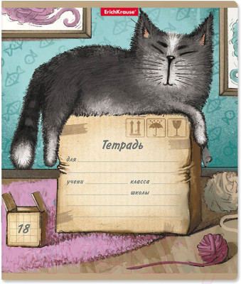 

Тетрадь Полиграфика, Cat & Box / 46598