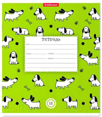 

Тетрадь Полиграфика, Dogs зеленый / 46568