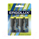 Батарейка Ergolux LR20 Alkaline BL-2 (1.5В) - 