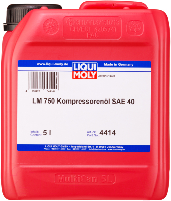 

Индустриальное масло Liqui Moly, LM 750 Kompressorenoil 40 / 4414