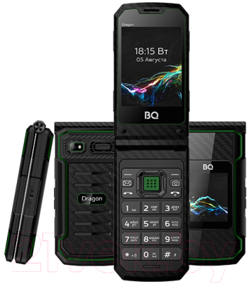 Мобильный телефон BQ Dragon BQ-2822 (черный/зеленый)