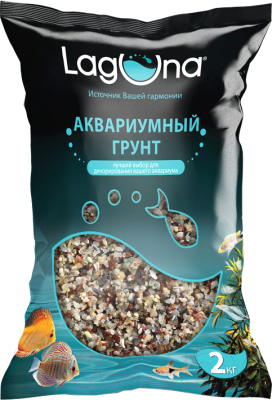 Грунт для аквариума Laguna 20101C / 73954023 (2кг, бело-розовый)