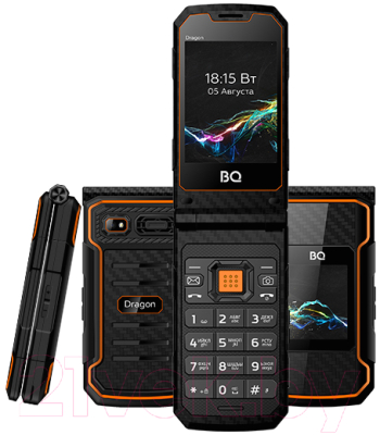 Мобильный телефон BQ Dragon BQ-2822 (черный/оранжевый)