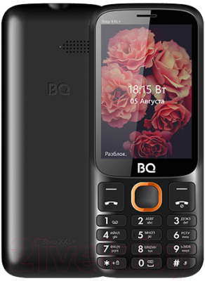 Мобильный телефон BQ Step XXL Plus BQ-3590 (черный/оранжевый)